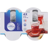 Set of 4 Transparent Amalfi Glasses