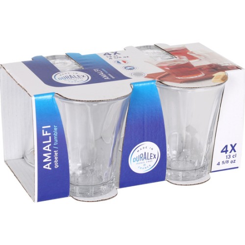 Set of 4 Transparent Amalfi Glasses