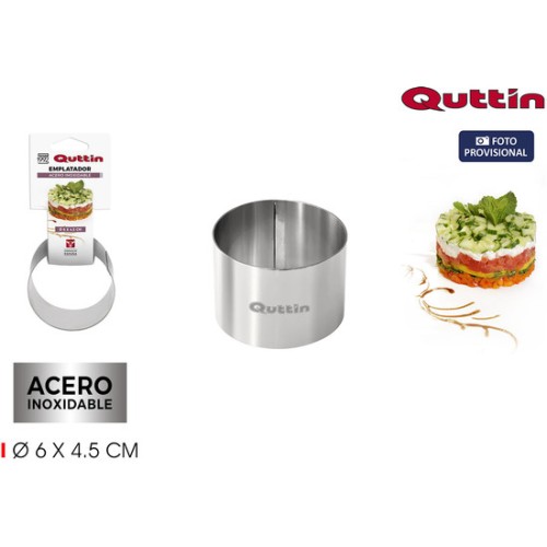 Round Stainless Steel Plating Server 6x4.5cm Quttin