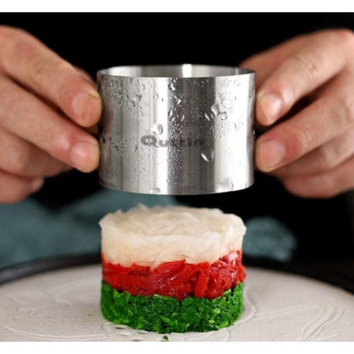 Round Stainless Steel Plating Server 6x4.5cm Quttin