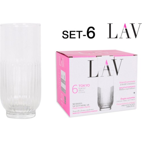 Set of 6 Glasses 395cc Tokyo