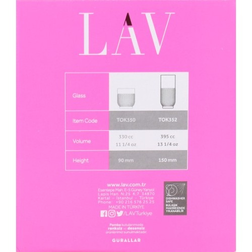 Set of 6 Glasses 395cc Tokyo