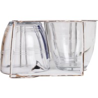 EK Set of 4 Stackable Transparent Glasses 220cc