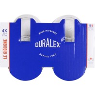 EK Set of 4 Stackable Transparent Glasses 220cc