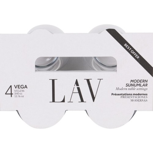 Set of 4 Vega Best Offer Glasses - 340cc