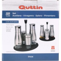 Stylish Set of 4 Stainless Steel Dispensers