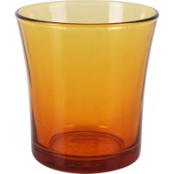 Set of 4 Elegant Amber Glass Tumblers