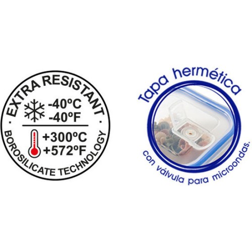 Fiambrera Rectangular Duradera Tapa Hermética