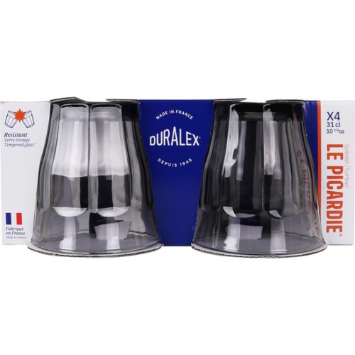 Set of 4 Picardie Glasses 31cl Grey