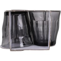 Set of 4 Picardie Glasses 31cl Grey