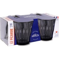 Set of 4 Picardie Glasses 31cl Grey