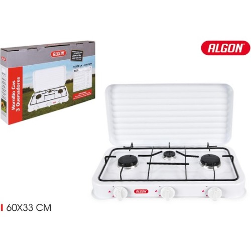 3 Burner Gas Stove with Lid Algon