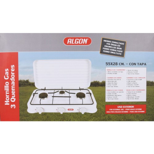 3 Burner Gas Stove with Lid Algon