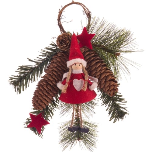 Colgante de Puerta Navidad con Pino para Decoración Festiva