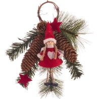 Christmas Door Hanger with Pine for Festive Decor