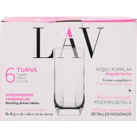 Set of 6 Refreshing Glasses 330cc Tuana