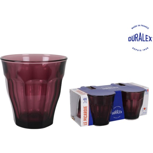 Set 4 Vasos 25cl Picar Morado/Cranberry