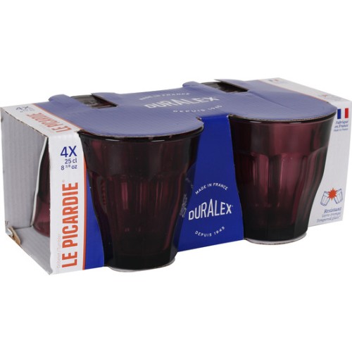 Set 4 Vasos 25cl Picar Morado/Cranberry