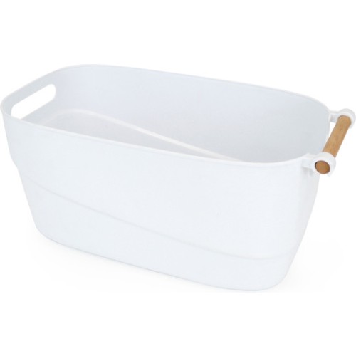 Multi-Purpose Basket with Wooden Handles for Organized Living