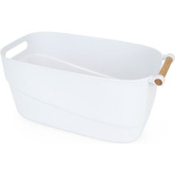 Multi-Purpose Basket with Wooden Handles for Organized Living