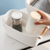 Multi-Purpose Basket with Wooden Handles for Organized Living