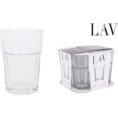 Set 4 Vasos Refresco 365cc Aras