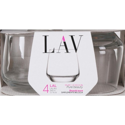 Set 4 Vasos Whisky 345cc Lal - Perfectos para Espirituosos