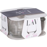 Set 4 Vasos Whisky 345cc Lal - Perfectos para Espirituosos