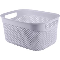 Blue Rectangular Resin Basket 6.6L for Home Organization