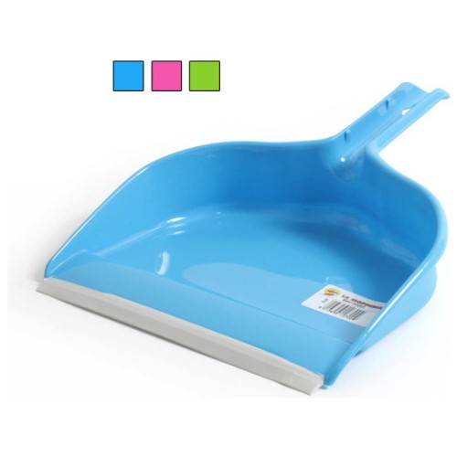 Colorful Assorted Dustpan with Rubber 23x30.5cm