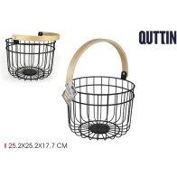 Rustic Round Organizer Basket by Quttin