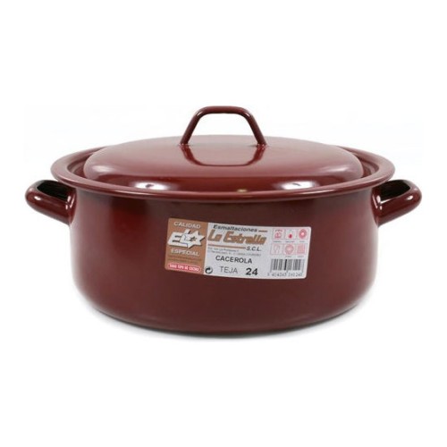 Enameled Casserole with Lid 24cm - 4.4L Teja