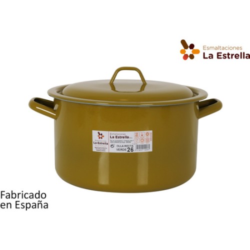 Olla Recta C/tapa 26cm Verde
