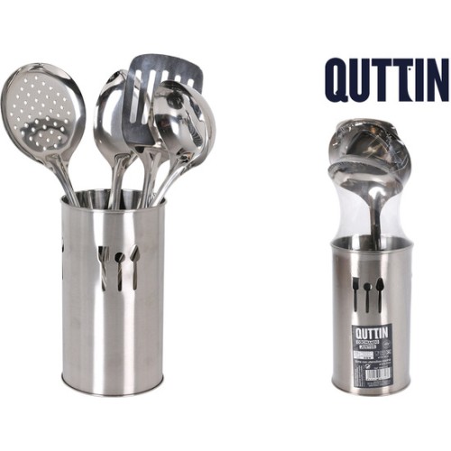 Bote C/4 Utensilios Coc. Inox 10x18cm Quttin