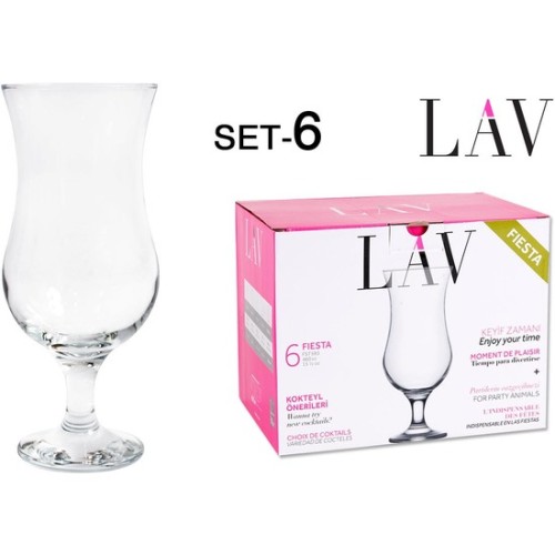 Set of 6 460cc Cocktail Glasses Fiesta