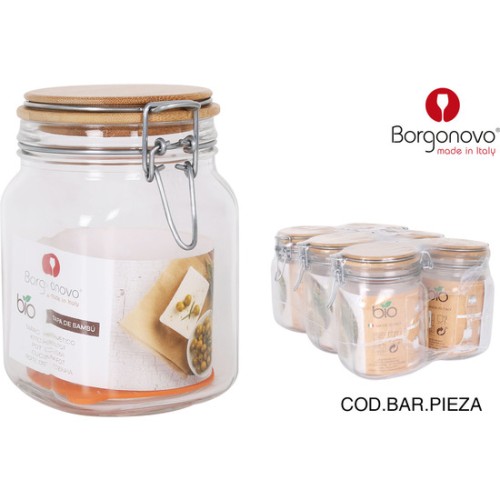 Hermetic Jar 1000cc Bamboo Lid Primizie