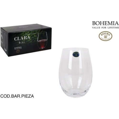 Set de 6 Vasos Cristal Bohemia 560cc Clara