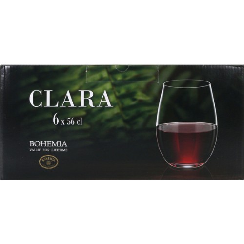 Set de 6 Vasos Cristal Bohemia 560cc Clara