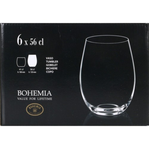 Set de 6 Vasos Cristal Bohemia 560cc Clara