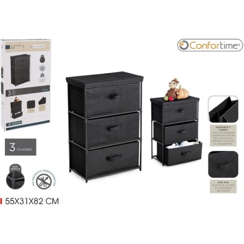 Cajonera TNT 3 Cajones 55x30x75cm Confortime