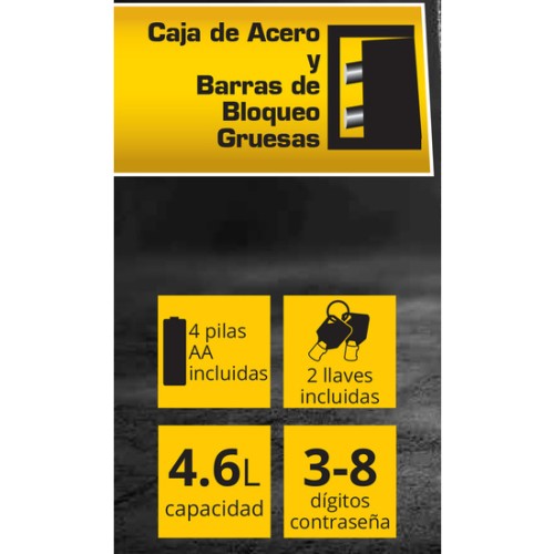 Caja Fuerte 4L para Almacenamiento de Objetos de Valor