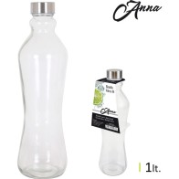 Glass Bottle with Metal Cap 1L Anna