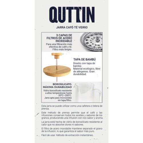 Quttin 350ml Borosilicate Glass Coffee Pot