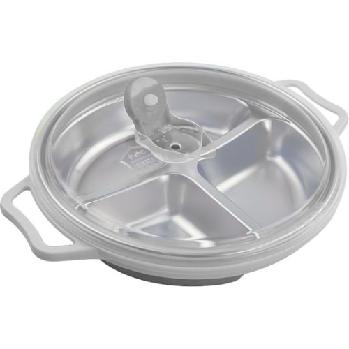 SS 3-Compartment Lunch Box 24cm Quttin