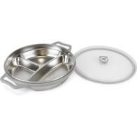 SS 3-Compartment Lunch Box 24cm Quttin