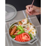 SS 3-Compartment Lunch Box 24cm Quttin