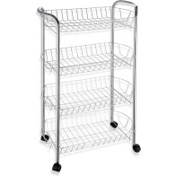 Cromo Metal Vegetable Rack 4 Shelves 84cm - Stylish Storage Solution