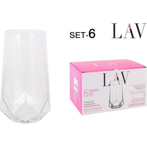 Set de 6 Vasos Valeria 460cc