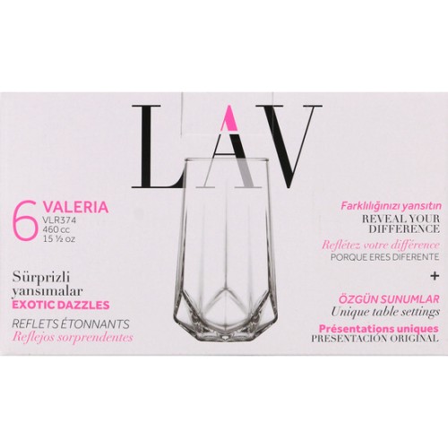 Set of 6 Valeria Glasses 460cc