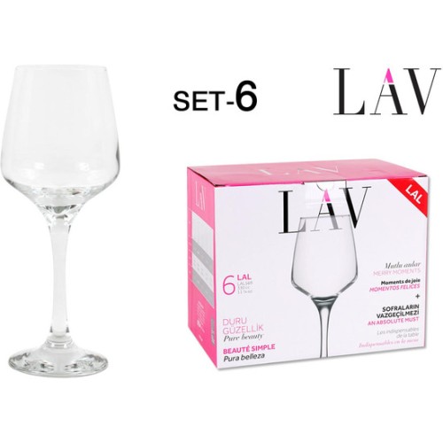 Set 6 Copas Agua 330cc Lal